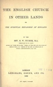 Cover of: The English Church in other lands: or, The spiritual expansion of England