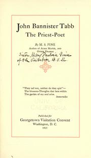 Cover of: John Bannister Tabb: the priest-poet