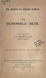 Cover of: The Venerable Bede. by Forrest Browne