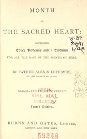 Cover of: Month of the Sacred Heart