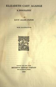 Elizabeth Cary Agassiz by Lucy Allen Paton