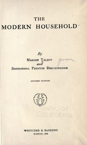 Cover of: The modern household by Marion Talbot