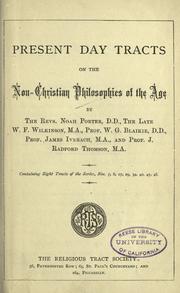 Cover of: Present day tracts on the non-Christian philosophies of the age