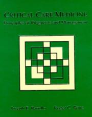 Cover of: Critical care medicine: principles of diagnosis and management