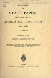 Cover of: Colonial Records.  Calendar of State Papers, Colonial by Public Record Office