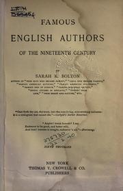 Cover of: Famous English authors of the nineteenth century. by Sarah Knowles Bolton