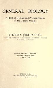 Cover of: General biology by Needham, James G.