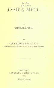 James Mill by Alexander Bain