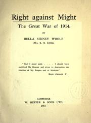 Cover of: Right against might: the great war of 1914