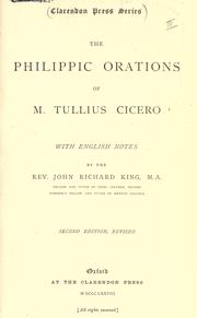 Cover of: The Philippic orations. by Cicero