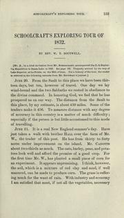 Cover of: Schoolcraft's exploring tour of 1832 by William Thurston Boutwell