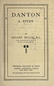 Cover of: Danton by Hilaire Belloc