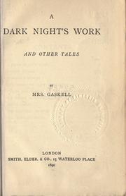 Cover of: A dark night's work: and other tales