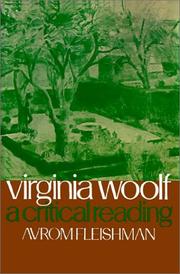 Cover of: Virginia Woolf by Avrom Fleishman