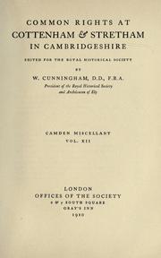 Cover of: Common rights at Cottenham & Stretham in Cambridgeshire by William Cunningham