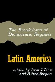 Cover of: The Breakdown of Democratic Regimes: Latin America (The Breakdown of Democratic Regimes)