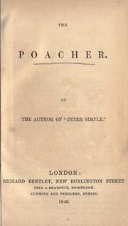 Cover of: The poacher by Frederick Marryat