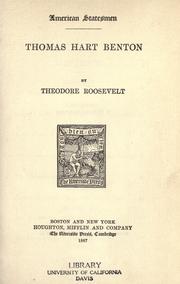 Cover of: Thomas Hart Benton. by Theodore Roosevelt