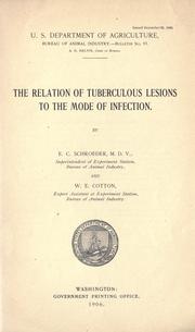 Cover of: The relation of tuberculous lesions to the mode of infection