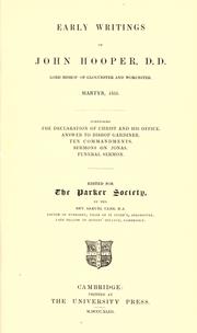 Cover of: Early writings of John Hooper  by John Hooper