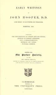 Cover of: Early writings of John Hooper  by John Hooper, John Hooper