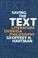 Cover of: Saving the Text