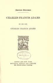 Cover of: Charles Francis Adams