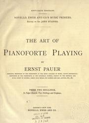 Cover of: art of pianoforte playing.