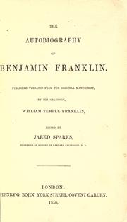 Cover of: The autobiography of Benjamin Franklin. by Benjamin Franklin