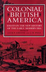 Cover of: Colonial British America by edited by Jack P. Greene and J.R. Pole.