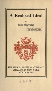 Cover of: A realized ideal by Magruder, Julia, Magruder, Julia