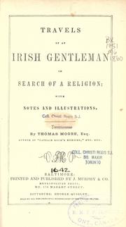 Cover of: Travels of an Irish gentleman in search of a religion by Thomas Moore