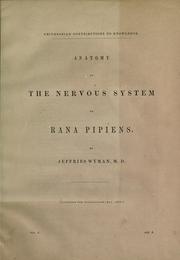 Cover of: Anatomy of the nervous system of Rana pipiens