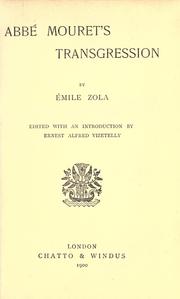 Cover of: Abb©Øe Mouret's transgression by Émile Zola