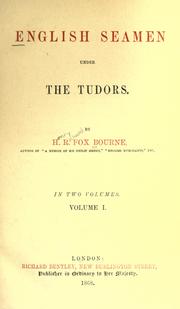 Cover of: English seamen under the Tudors by Henry Richard Fox Bourne