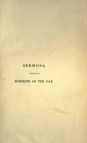 Cover of: Sermons, bearing on subjects of the day by John Henry Newman