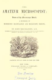 Cover of: The amateur microscopist by John Brocklesby