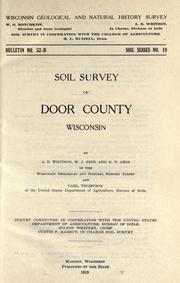 Cover of: Soil survey of Door County, Wisconsin by A. R. Whitson