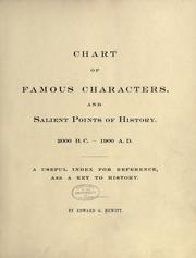 Cover of: Chart of famous characters, and salient points of history, 2000 B.C.-1900 A.D.: A useful index for reference, and a key to history.