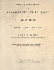 Cover of: Contributions to the ethnography and philology of the Indian tribes of the Missouri Valley.