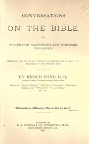 Conversations on the Bible by Enoch Pond