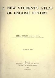 Cover of: new student's atlas of English history.