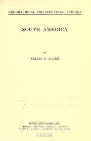 Geographical and industrial studies by Nellie B. Allen