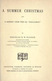 Cover of: A summer Christmas and A sonnet upon the S.S. "Ballaarat". by Douglas Sladen