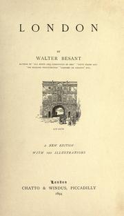 Cover of: London by Walter Besant