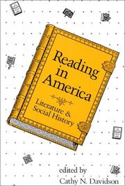 Cover of: Reading in America: Literature and Social History