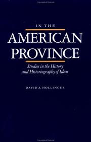 Cover of: In the American province: studies in the history and historiography of ideas