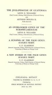 The Juglandaceae of Guatemala by Louis Otho Williams