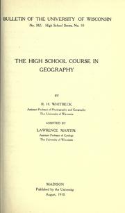 Cover of: The high school course in geography