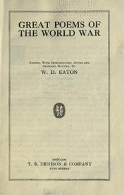 Cover of: Great poems of the world war